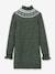 Knitted Jacquard Dress for Girls, by CYRILLUS marl green 