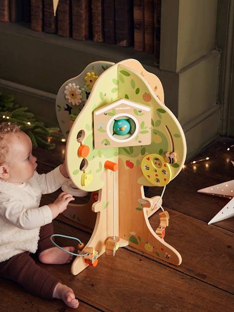 4 Season Activity Tree in FSC®100% Wood green+YELLOW MEDIUM SOLID WTH DESIGN 