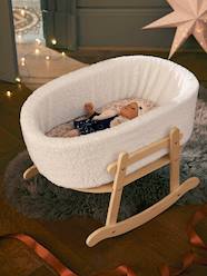 Toys-Dolls & Soft Dolls-Cradle in FSC®100% Wood & Bouclé Fabric
