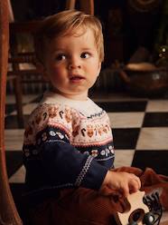 Baby-Jumpers, Cardigans & Sweaters-Jumpers-Jacquard Christmas Jumper for Babies