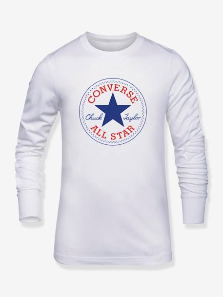 Long Sleeve Top for Children, Chuck Patch by CONVERSE grey+white 