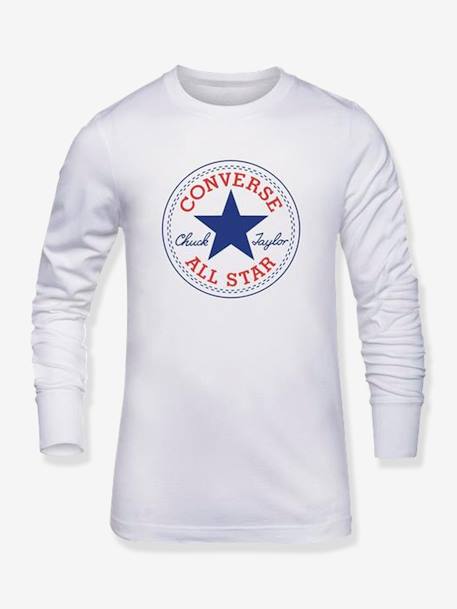 Long Sleeve Top for Children, Chuck Patch by CONVERSE white 