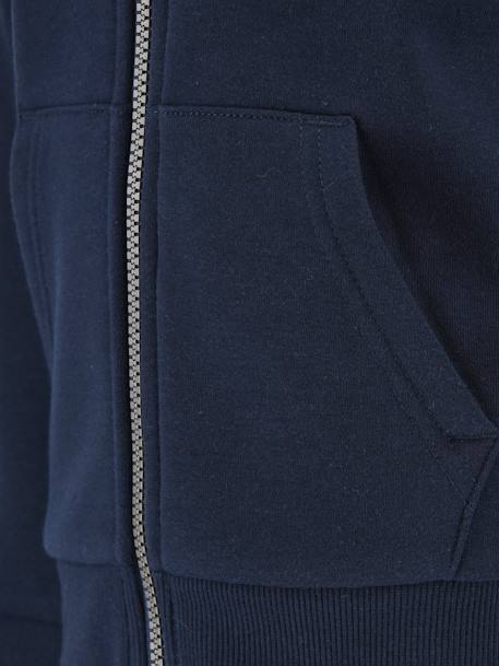 Zipped Jacket by CONVERSE grey+navy blue 