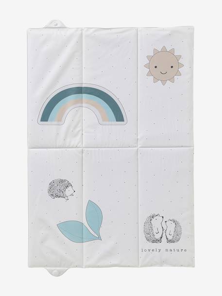 Changing Mat, Travel Special, Lovely Nature printed white 