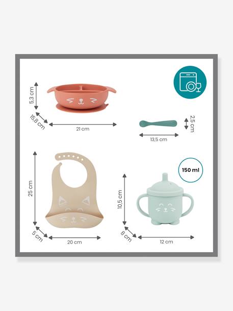 Learn'isy Mealtime Set, by BABYMOOV RED LIGHT SOLID 