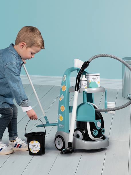 Cleaning Trolley + Vacuum Cleaner - SMOBY blue 