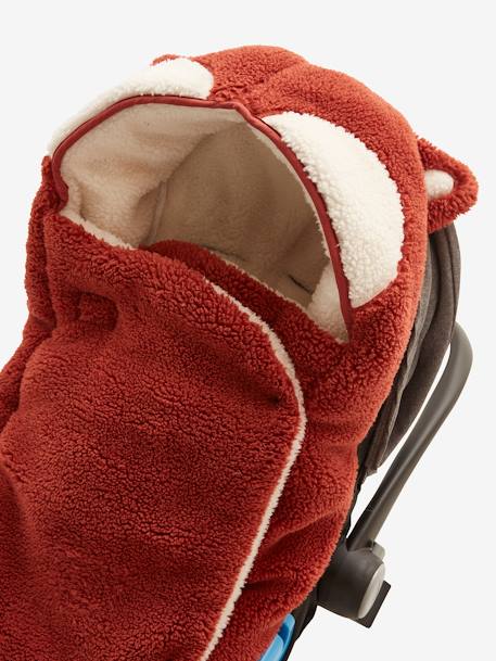 Sherpa Footmuff for Baby Car Seat & Carrycot, Foxy saffron 
