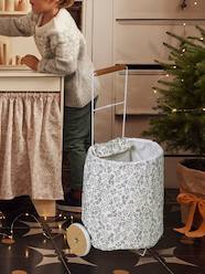 -Shopping Basket on Wheels, Metal & Fabric FSC®