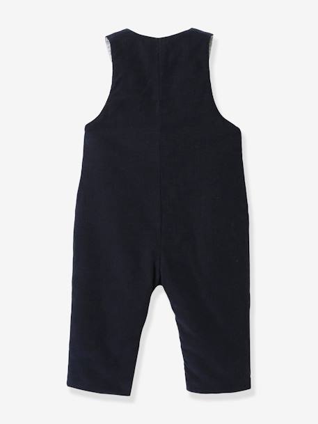 Corduroy Dungarees for Babies, by CYRILLUS navy blue 