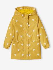 Girls-Coats & Jackets-Floral Raincoat with Hood, for Girls