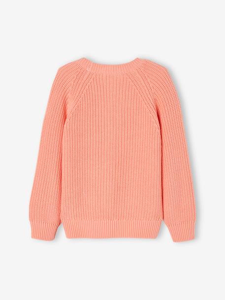 Rib Knit Cardigan for Girls coral+pale yellow+sage green 