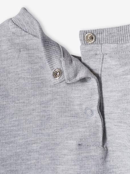 Basic Fleece Sweatshirt for Babies marl grey+night blue 