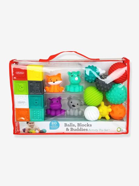 Bluebox Set of 8 Balls, 4 Animals and 8 Sensorial  Cubes Multi 