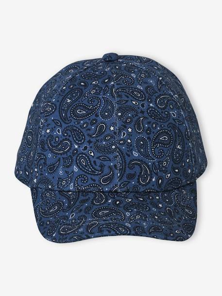 Cap with Paisley Print for Boys navy blue 