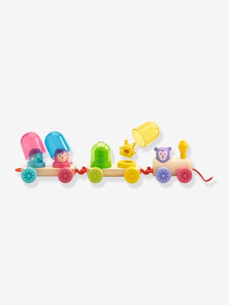 Rainbow Train Pull-Toy by DJECO beige 