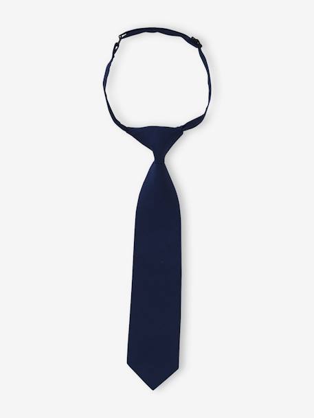 Plain Tie for Boys navy blue 