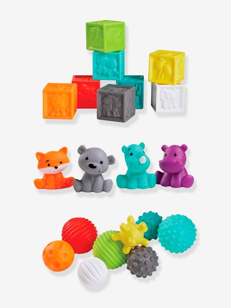Bluebox Set of 8 Balls, 4 Animals and 8 Sensorial  Cubes Multi 