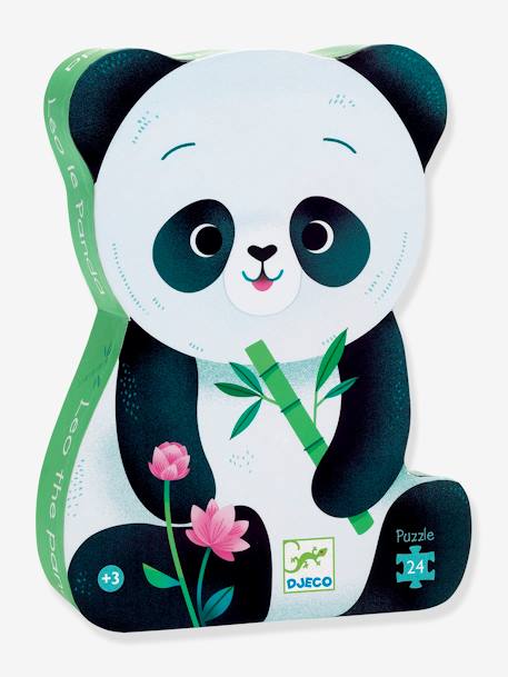 24-Piece Puzzle, Leo the Panda by DJECO white 