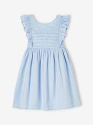 Girls-Occasion Wear Frilly Dress with Open Back for Girls