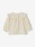 Embroidered Blouse with Ruffle for Babies ecru 