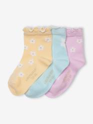 Baby-Socks & Tights-Pack of 3 Pairs of "Daisy" Socks for Baby Girls