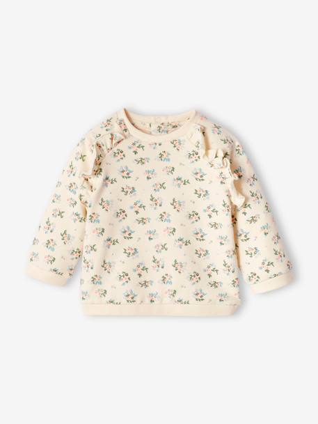Sweatshirt with Ruffles & Message, for Baby Girls pale pink 