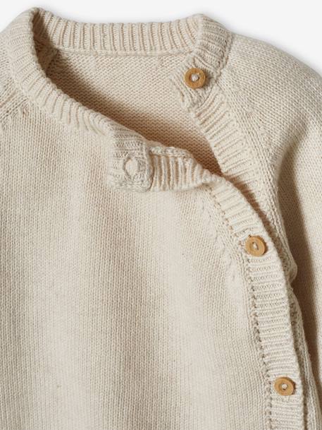 Jersey Knit Top, Opens at the Front, for Babies marl beige 