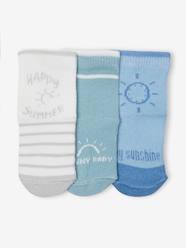 -Pack of 3 Pairs of "Sunny" Socks for Babies