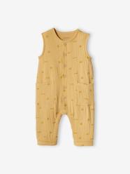 Baby-Jumpsuit for Newborn Baby Boys in Embroidered Cotton Gauze