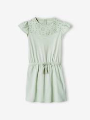 Dress with Details in Broderie Anglaise for Girls
