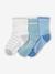 Pack of 3 Pairs of 'Sunny' Socks for Babies azure 