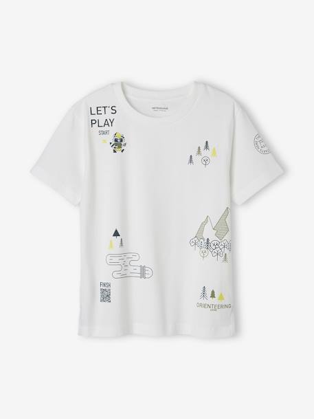 Fun Geocaching Interactive T-Shirt for Boys white 