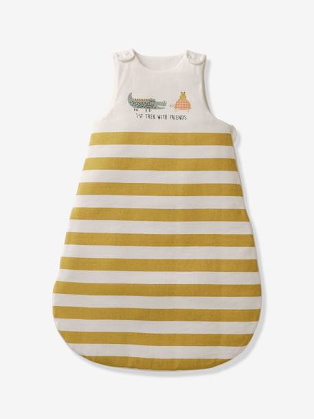 Striped Sleeveless Baby Sleeping Bag, Trek striped brown 