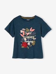 Girls-Tops-T-Shirts-T-Shirt with Shaggy Rags Design & Iridescent Details for Girls