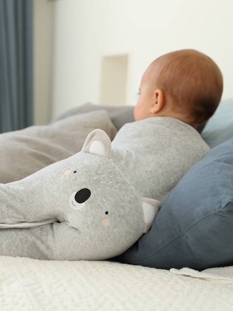 Koala Sleepsuit in Velour, for Babies marl grey 