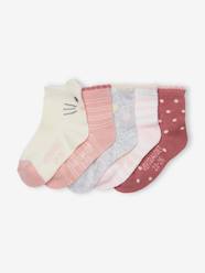 Baby-Pack of 5 Pairs of Fancy Socks for Baby Girls