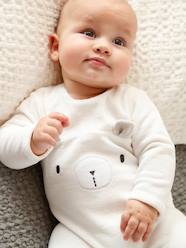 Baby-Pyjamas-Bear Sleepsuit in Velour, for Babies