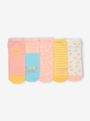 Girls-Underwear-Socks-Pack of 5 Pairs of Trainer Socks for Girls