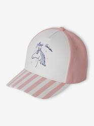 Girls-Accessories-Winter Hats, Scarves, Gloves & Mittens-Unicorn Cap with Striped Peak for Girls