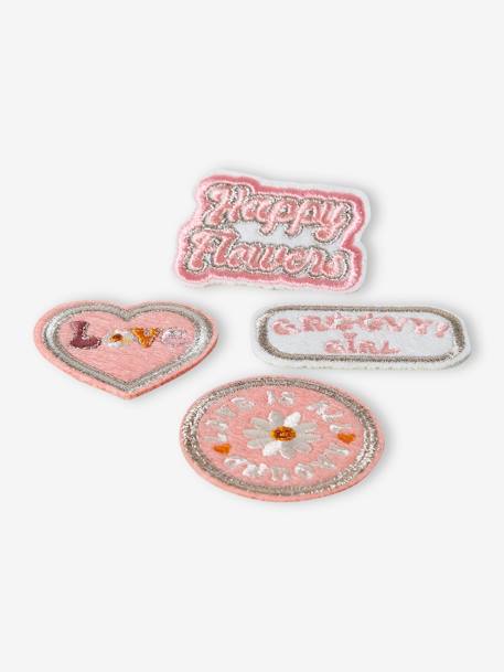 Pack of 4 Iron-on Patches for Girls rose 