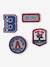 Pack of 4 Iron-on Patches for Boys blue 