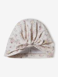 Baby-Turban-Like Beanie in Printed Knit for Baby Girls
