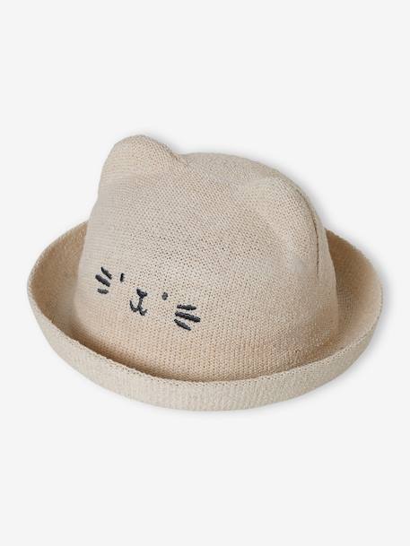 Cat-Shaped Hat for Baby Girls sandy beige 