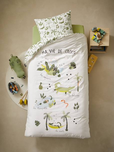 Duvet Cover + Pillowcase Set for Children, Trek multicoloured 