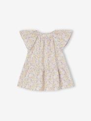 Baby-Dresses & Skirts-Floral Dress with Butterfly Sleeves for Babies