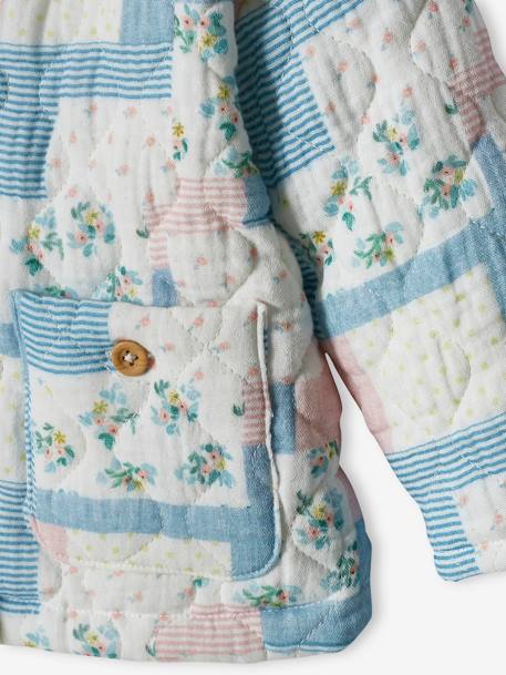 Quilted Jacket in Cotton Gauze, for Babies white 