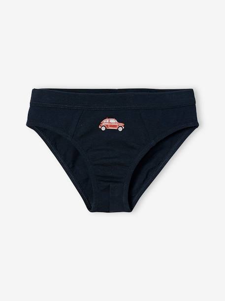 Pack of 7 Briefs, Cars, for Boys navy blue 