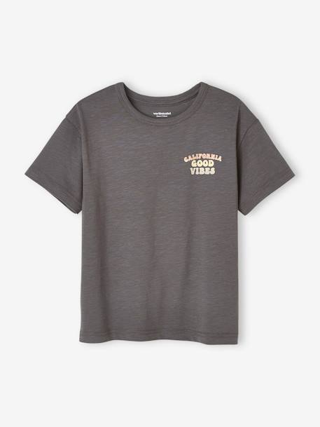 T-Shirt with Maxi Motif for Boys grey+mustard 