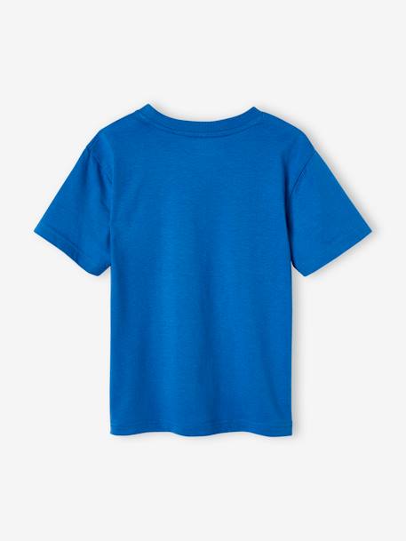 T-Shirt with 3D-Effect Motif, for Boys ecru+electric blue 