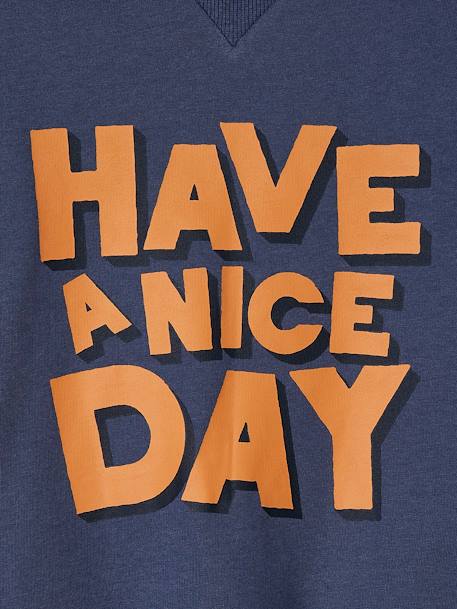 Sweatshirt with 'Have a nice day' Message, for Boys slate blue 